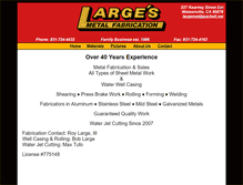 Tablet Screenshot of largesmetalfabrication.com